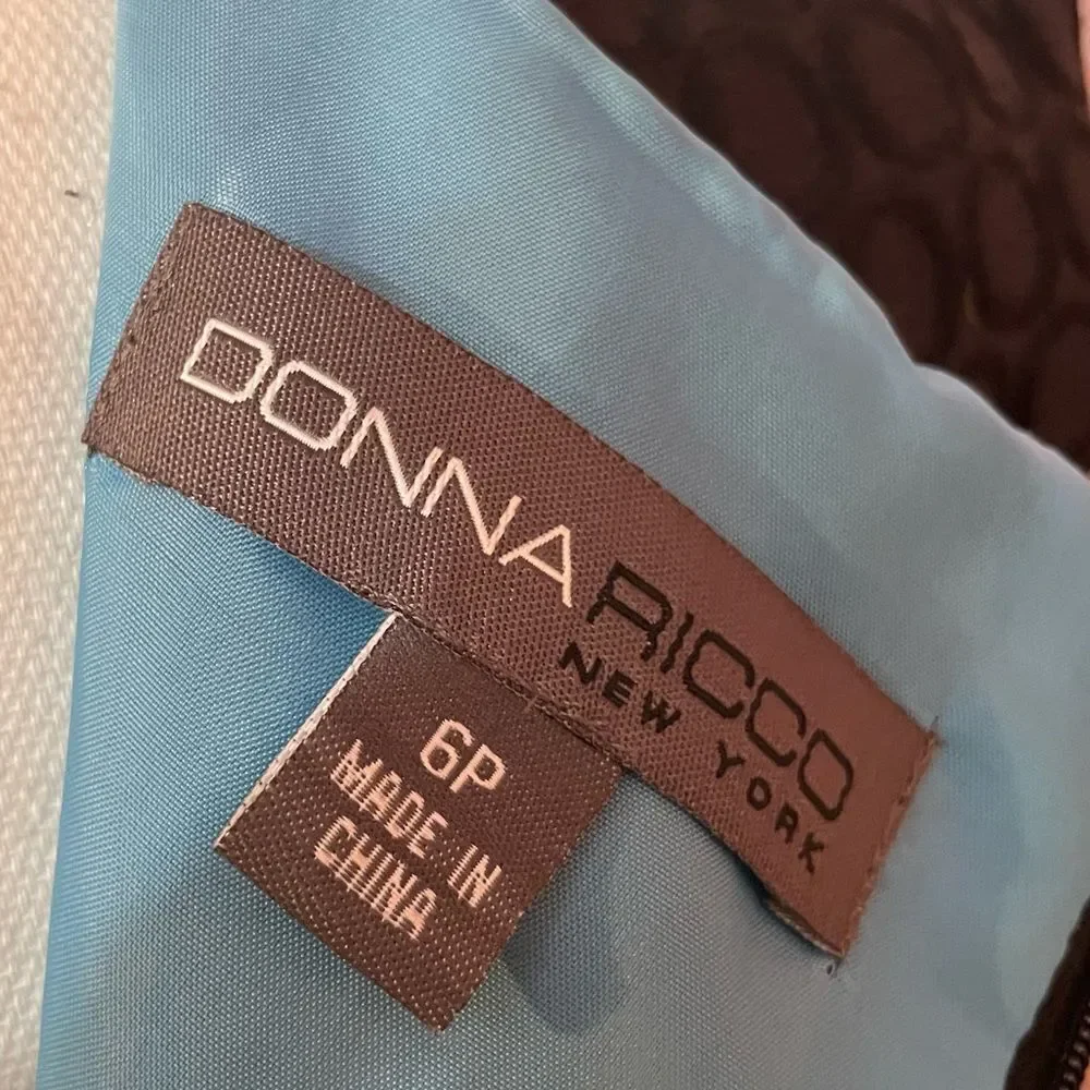 Donna Ricco Black Bead Embellished Three Keyhole Neckline Sheath Dress - Picture 9 of 12